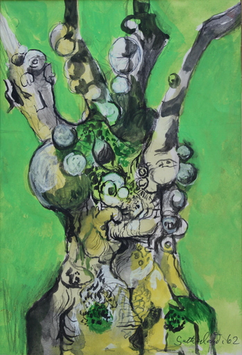 Graham Vivian SUTHERLAND - Disegno Acquarello - Green Tree Form