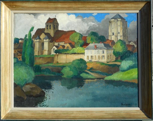 Gaston BALANDE - Gemälde - LA ROCHE POSAY (VIENNE)