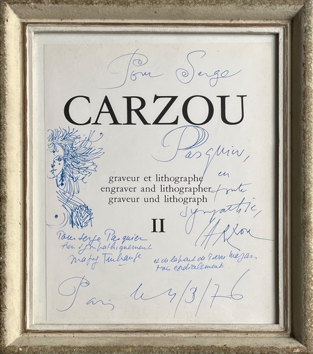 Jean CARZOU - Dibujo Acuarela - Pour Serge