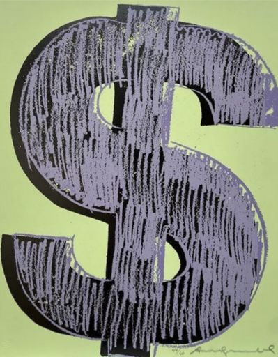 安迪·沃霍尔 - 版画 - Dollar sign