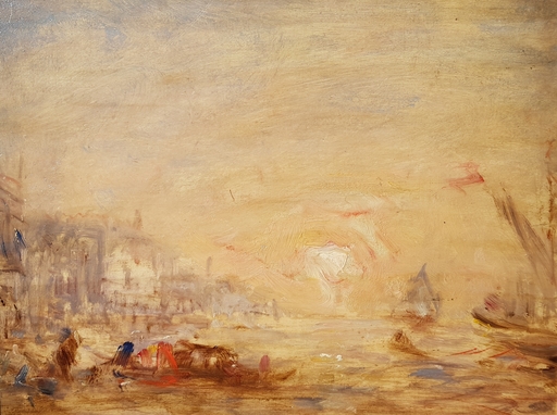 Félix ZIEM - Gemälde - Coucher de soleil, Venise