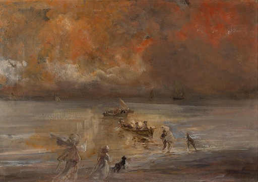 Pompeo MARIANI - Pintura - Una gita al mare