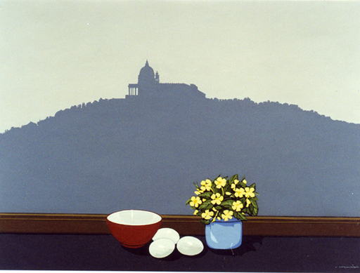 Guglielmo MARCHISIO - Pintura - Dalla finestra