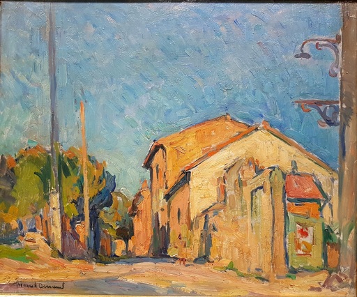 Marcel ARNAUD - Pittura - Rue à Eguilles