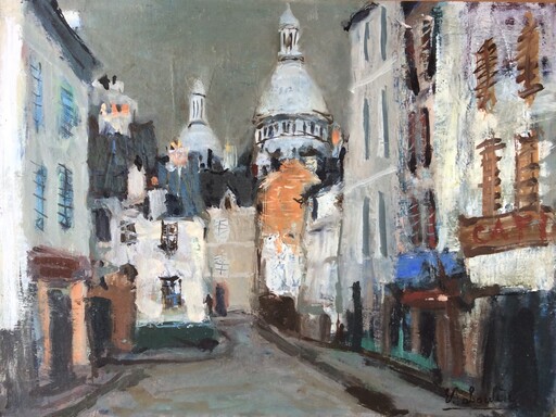 Eugène BABOULENE - 绘画 - Paris, Montmartre le Sacré coeur 