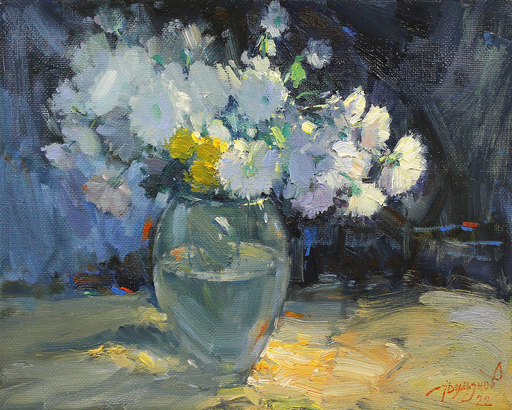 Yuriy DEMIYANOV - Peinture - Night Bouquet