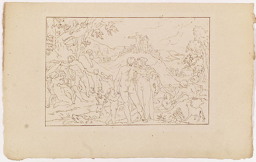 Josef VON FÜHRICH - Disegno Acquarello - "From the Cycle Ovid's Metamorphoses", ca 1820