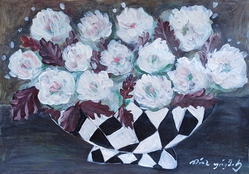 Nina URUSHADZE - Painting - Chess Vase