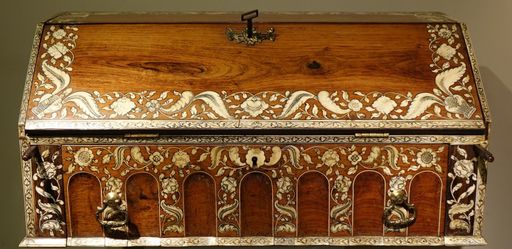 Rosewood and ivory writing table, Vizagapatam, India for the