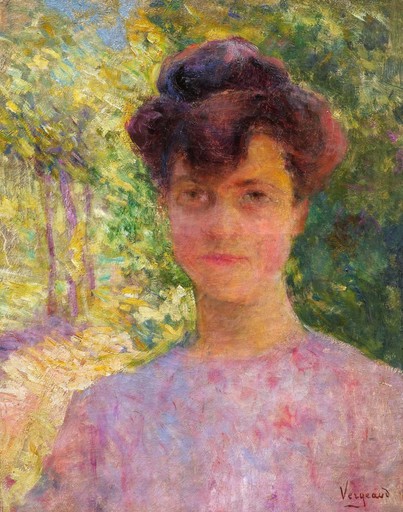 Jean-Antoine-Armand VERGEAUD - Peinture - Portrait présumé d'Eva Peyronnet, femme de l'artiste