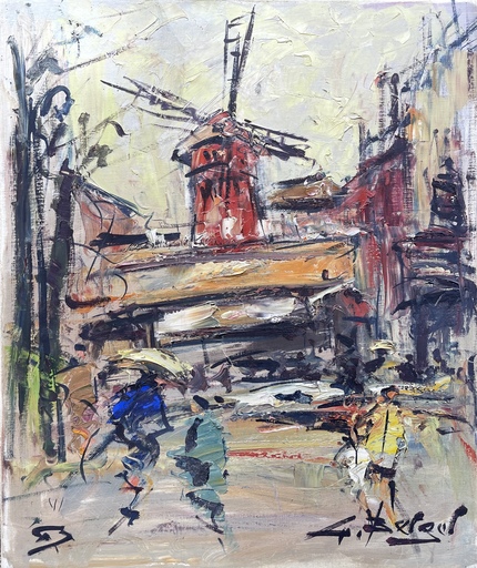 Georges BERGER - 绘画 - Le Moulin Rouge 
