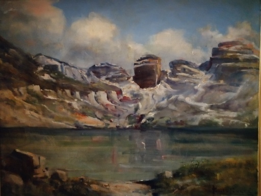 Paul LEVERE - Pittura - Le Lac d'Allos