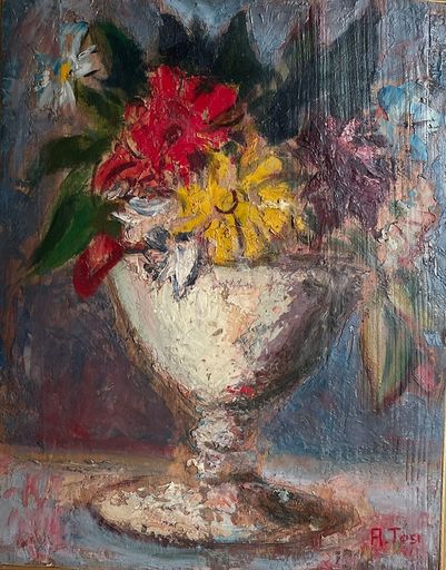 Arturo TOSI - Gemälde - vaso di fiori