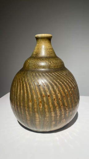 Georges HOENTSCHEL - 陶瓷  - Vase à panse bilobé
