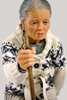 Jackie K. SEO - Sculpture-Volume - Old lady with a walking stick