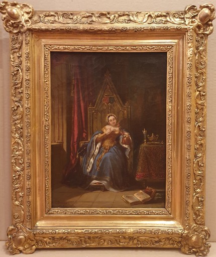 Charles DOUSSAULT - Painting - La dame au perroquet