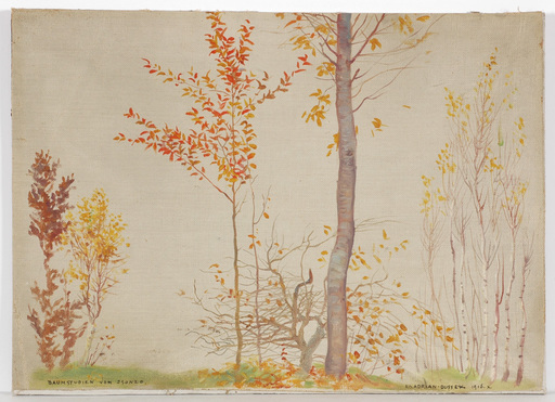 Eduard Adrian DUSSEK - 照片 - "Autumn motif" oil painting, 1916