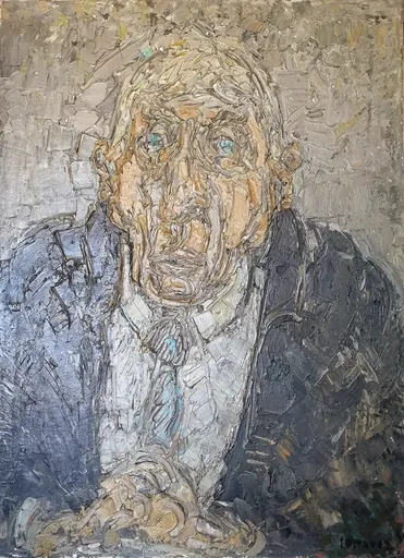 André COTTAVOZ - Pintura - Portrait de Paul Bret