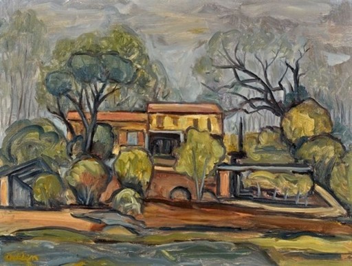 Michel ADLEN - Gemälde - Village
