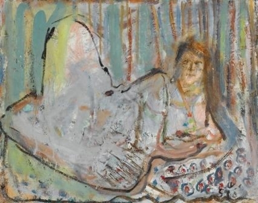 Yehezkel STREICHMAN - Pintura - Reclining Woman