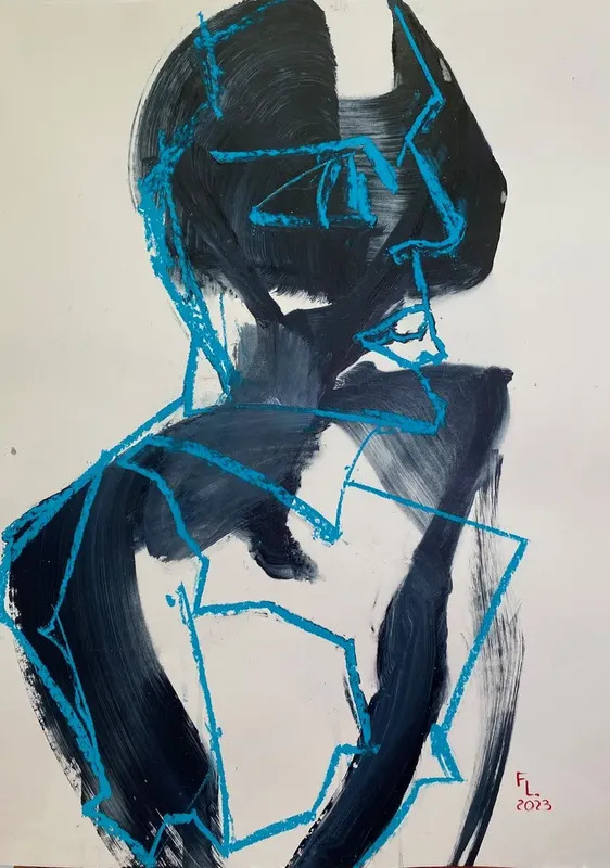 Françoise LEBLANC - Zeichnung Aquarell - FEMME ETE 2023 6