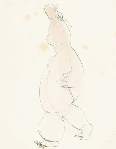 Siegfried CHAROUX - 水彩作品 - Walking Woman 