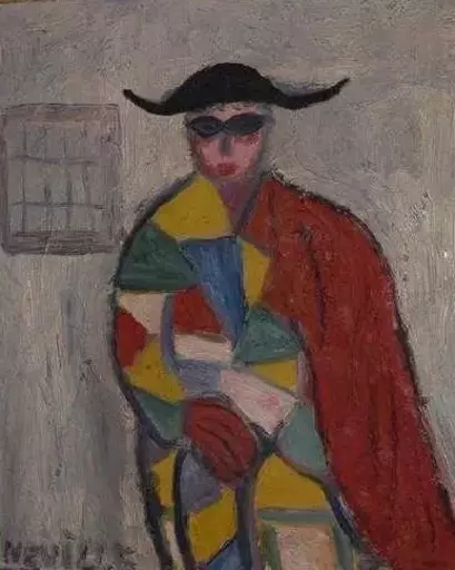 Edgar NEVILLE - Painting - Masked Man