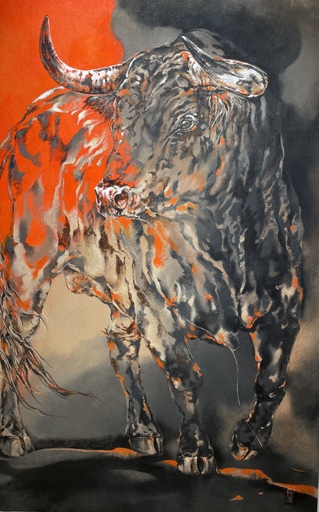 Agnès B. DAVIS - Pintura - Toro Fuego 