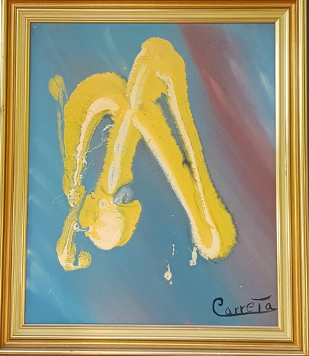 James CARRETA - Painting - LETTRE JAUNE