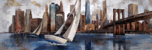 Josep MARTI BOFARULL - Painting - 45025 Sailing in Manhattan