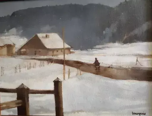 Jean-Claude BOURGEOIS - Pintura - Promenade en hiver
