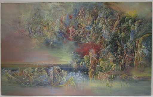 Marc JANSON - Gemälde - HUILE SUR TOILE 1990 SIGNÉE MAIN HANDSIGNED OIL ON CANVAS