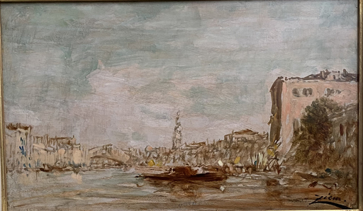 Félix ZIEM - Painting - Gondole, Venise