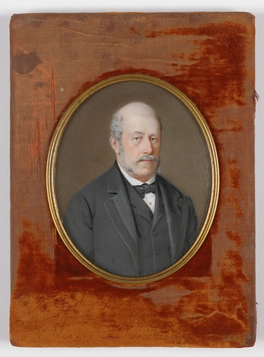 Friedrich Josef WAILAND - Miniatura - "Portrait of a Gentleman", 1889, Miniature