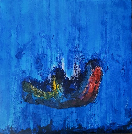 Theodora BERNARDINI - Gemälde - Pénétrer les ondes - Contemporain