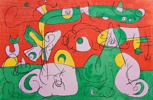 Joan MIRO - Estampe-Multiple - Bougrelas and his Mother III, from: Series for King Ubu | Bo