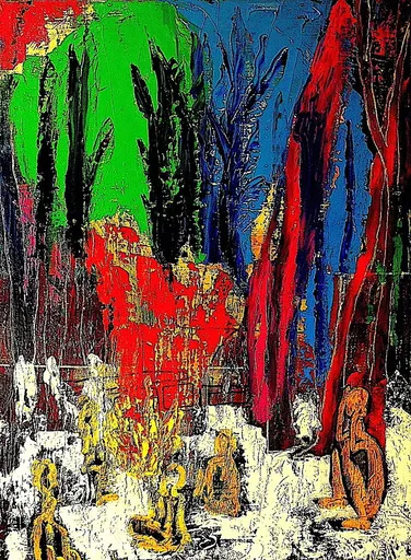 Bernard PINEAU - Painting - H057P20 Père Noël