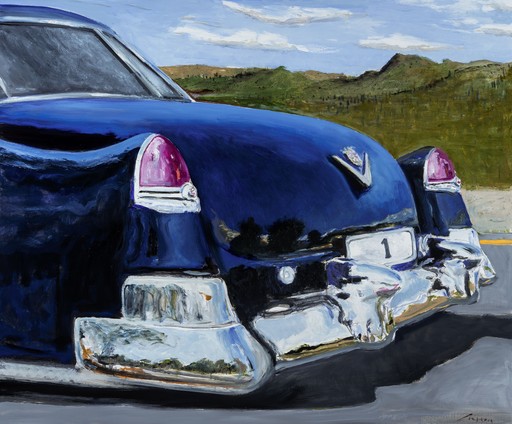 Julio LARRAZ - Painting - She Drove a...Cadillac