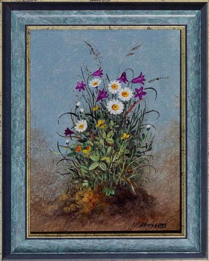 Johan Peter ALLROGGEN - Painting - Stillleben Blumen I