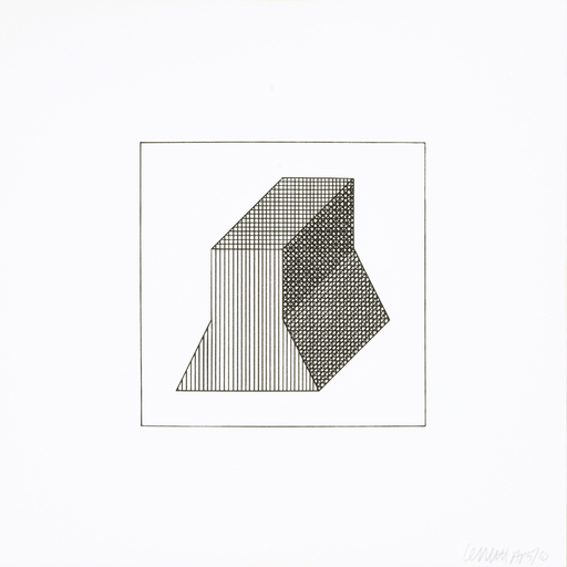 Sol LEWITT - Grabado - Twelve Forms Derived From a Cube 34