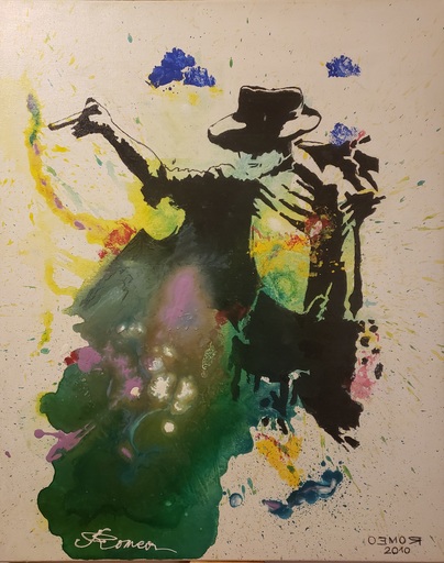 Romeo DOBROTA - Painting - Michael Jackson, Acrylic on canvas, 61x76 cm, SKU 1190