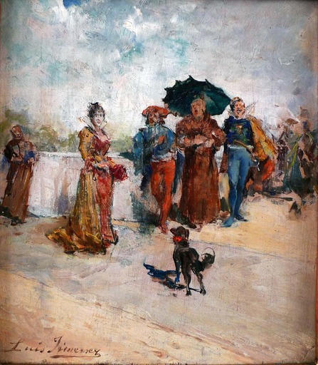 Luis JIMÉNEZ Y ARANDA - Gemälde - Walk in the garden