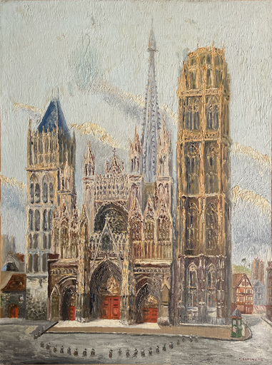 Bernard LANGRUNE - Gemälde - La cathédrale de Rouen