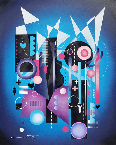 Thierry CORPET - Painting - Love and Rocket