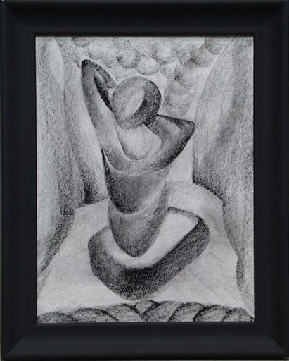 Elisabeth KUDISCH - Disegno Acquarello - "Still Life with Sculpture", ca 1930 