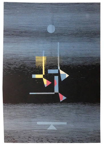 Michel SEUPHOR - 挂毯 - trois variations sur un thème géométrique simple