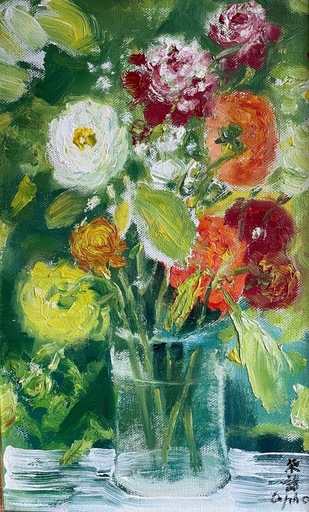 LE PHO - Painting - Flowers in a vase