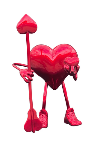 Carl JAUNAY - Sculpture-Volume - Cœur Rouge Candy