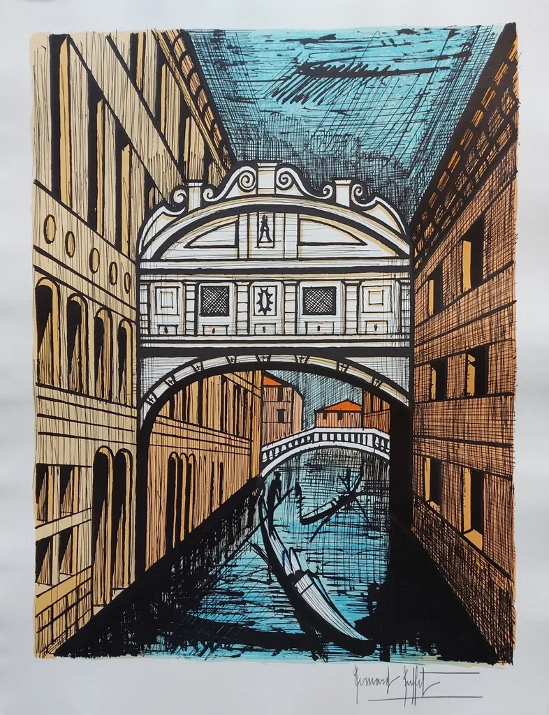 ベルナール・ビュッフェ「VENISE-Le palais des Doges」 Buffet