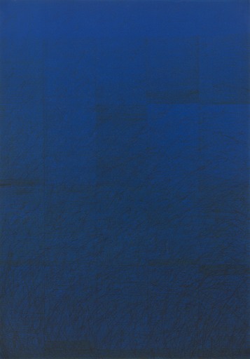 Niki KANAGINI - Pintura - "Blue Manuscript" 
